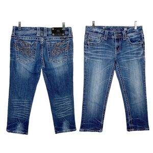 Miss Me | Angel Wing Denim Capri Size 27 Style JP5163P2